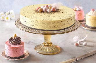 recipe image Speckled Mini Easter Egg Cheesecake