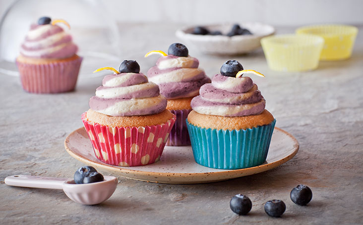 recipe image Lemon and Blueberry Cupcakes