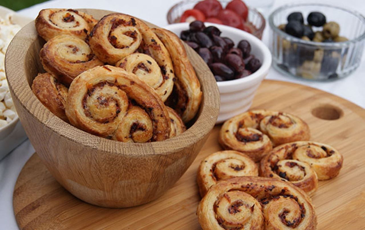recipe image Roasted Tomato & Olive Tapenade Palmiers