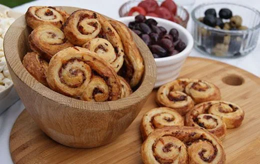 recipe image Roasted Tomato & Olive Tapenade Palmiers