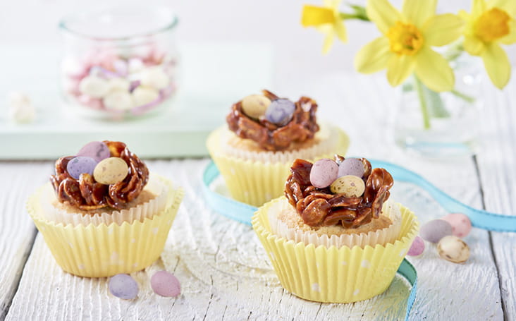 Easter Nest Cupcakes | Bake With Stork