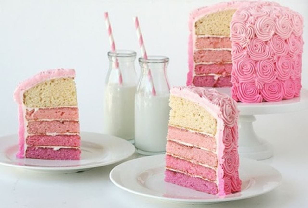 recipe image Ombre Cake