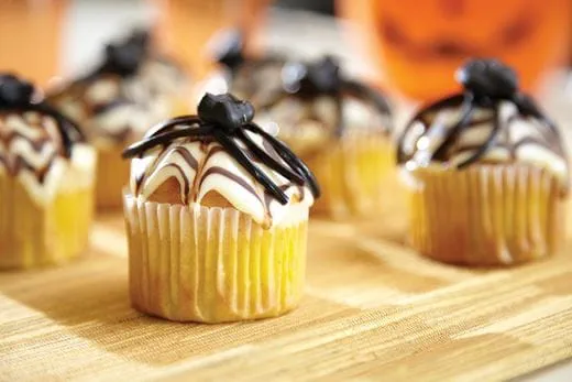 recipe image Pumpkin and Orange Spider Muffins