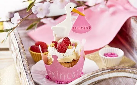 recipe image It’s a Girl Raspberry & White Chocolate Cupcakes