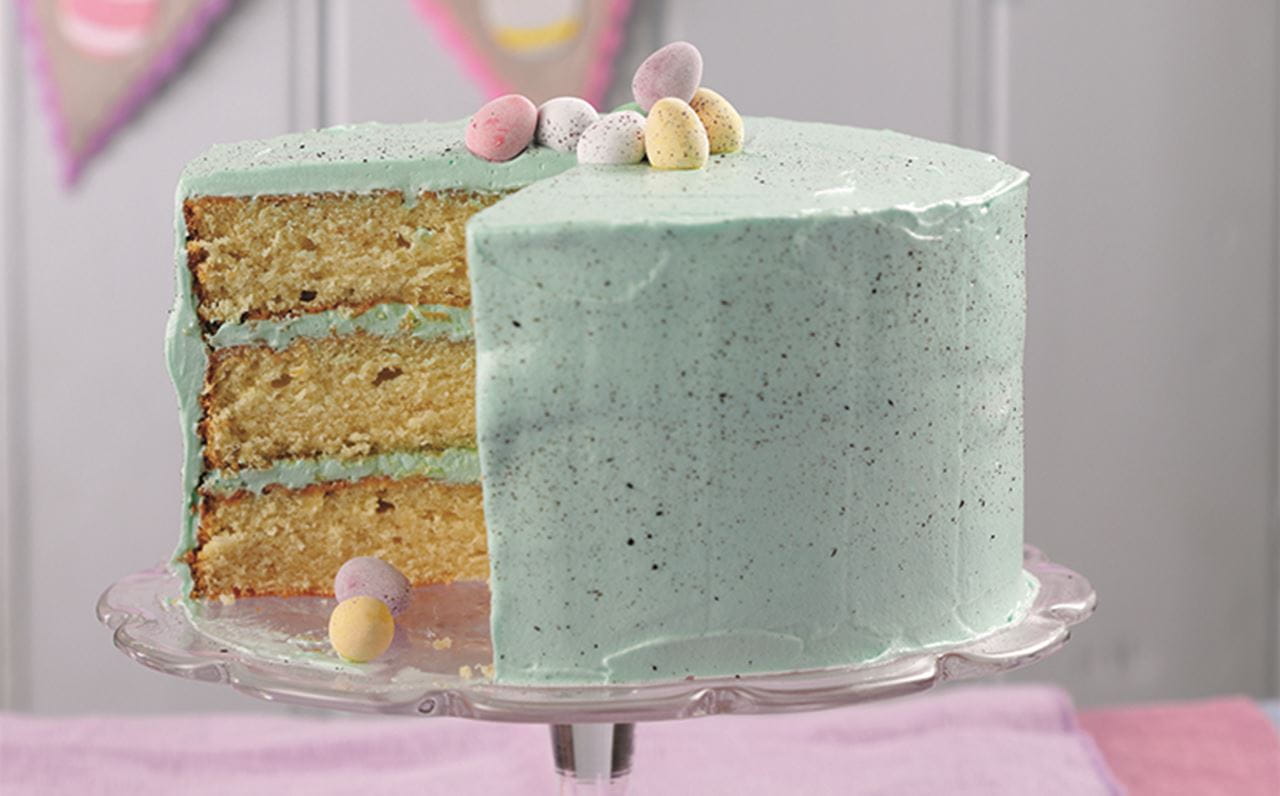 recipe image Easter Speckled Egg Cake