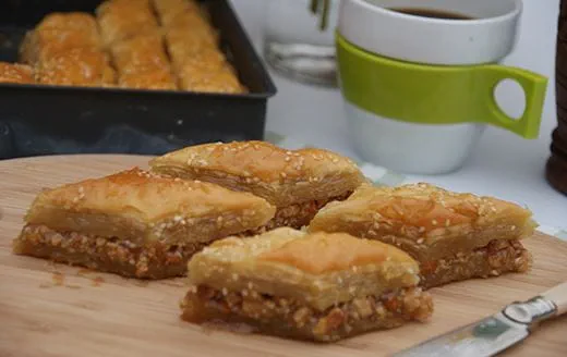 recipe image Honey Roast Cashew & Sesame Baklava