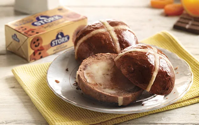 recipe image Chocolate and Orange Hot Cross Buns