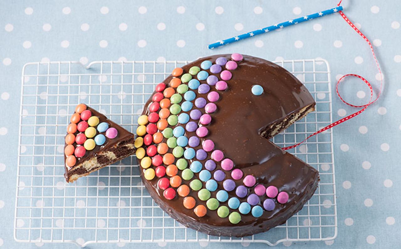 recipe image Rainbow Fish Zebra Cake