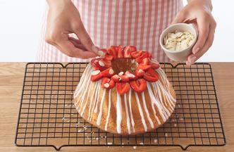 Strawberry & Almond Bundt Swirl Cake | Bake With Stork