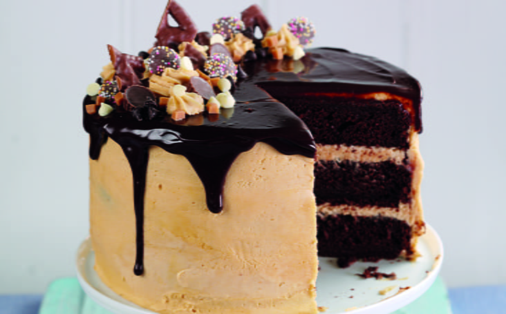 recipe image Chocolate Peanut Butter Drip Cake