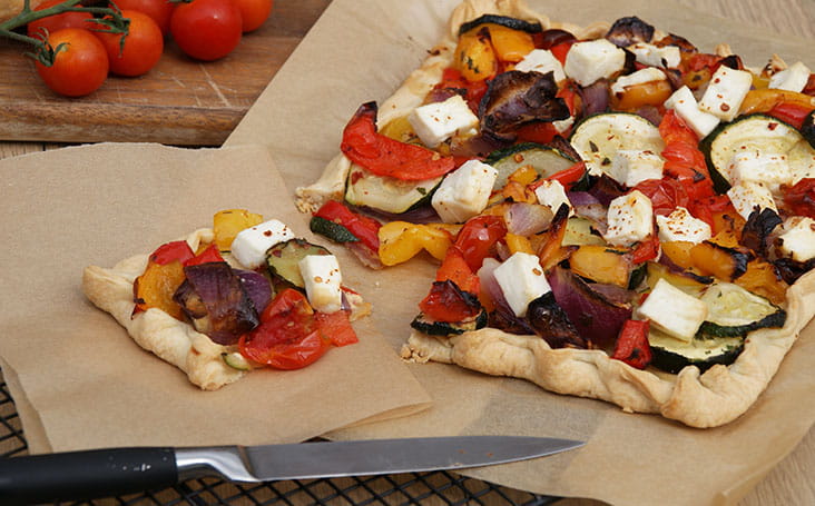 recipe image Mediterranean Vegetable and Feta Tart