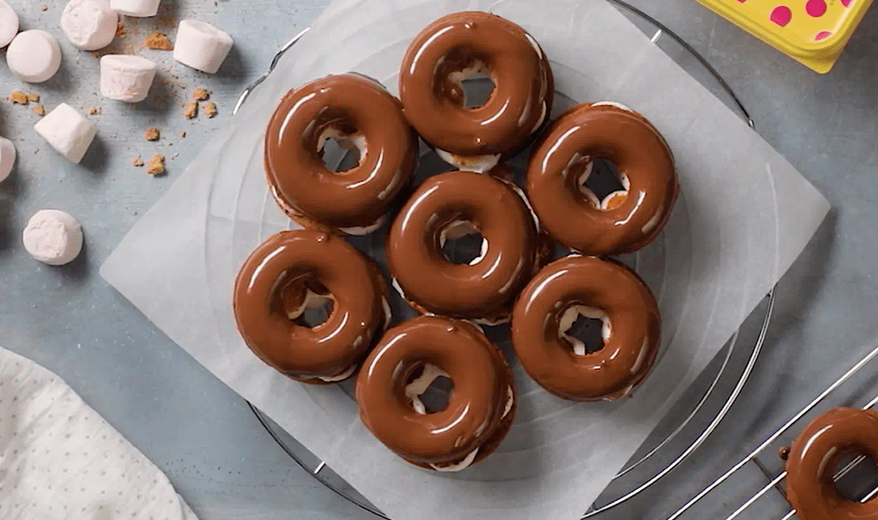 recipe image Baked S’Mores Doughnuts