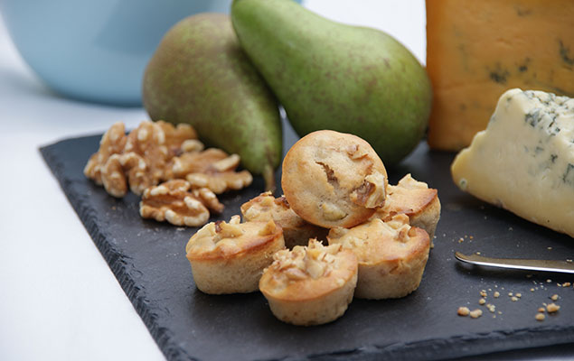 recipe image Pear and Walnut Mini Muffins